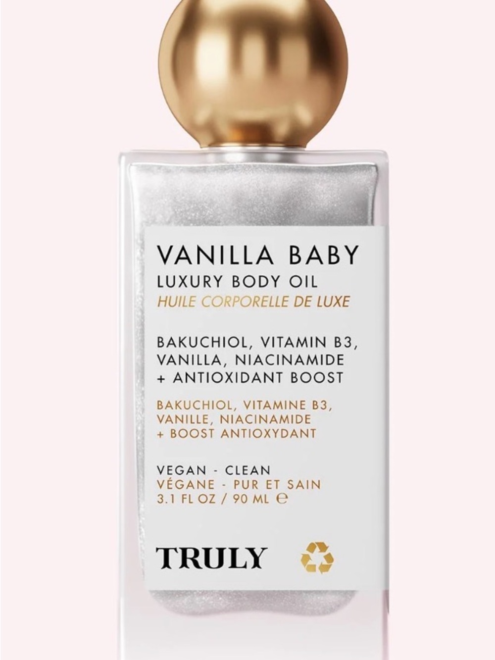 TRULY Vanilla Baby Luxury Body Oil — White & Gold